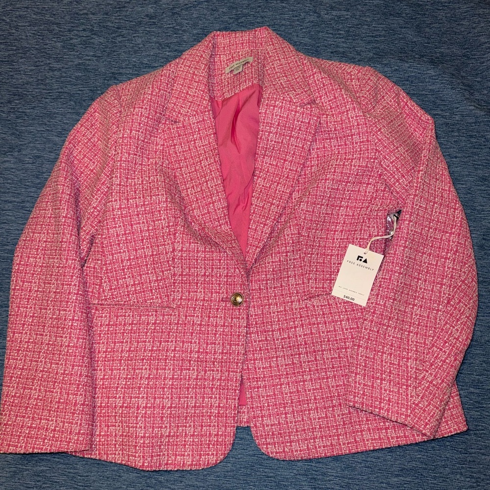 Women's size 16 Pink Tweed Blazer